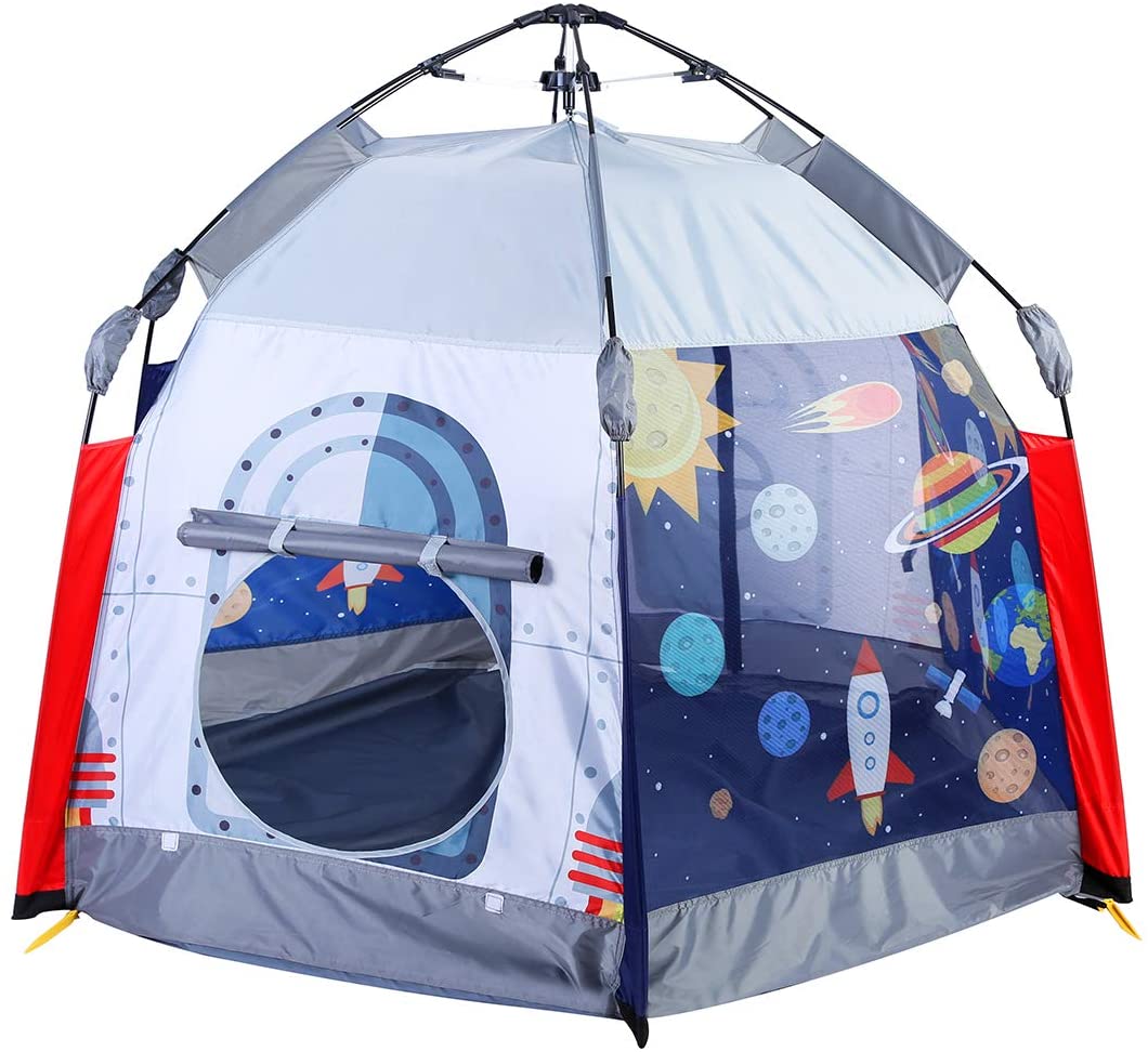 UTEX Dome Tent Playhouse - Kids Play Tent for Indoor or Outdoor Fun (Blue and Gray)