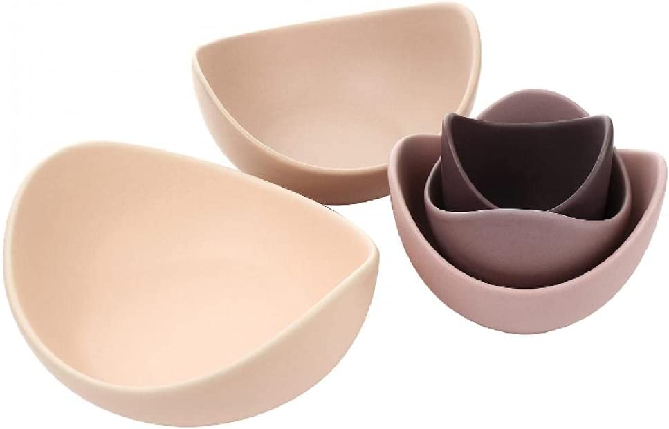 Salad Bowl Set， Pasta Serving Bowl， Ceramic Dessert Bowls， 5pcs Decorative Bowls for Home Decor by JORUGUNA， Violet