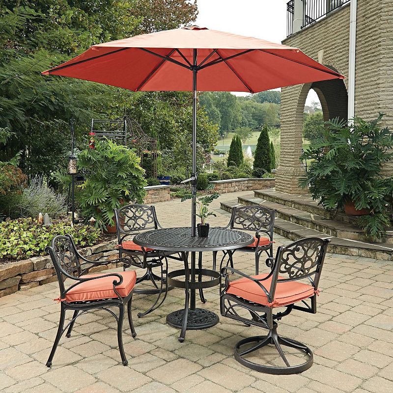 homestyles Weather Resistant Patio Chair and Dining Table 6-piece Set