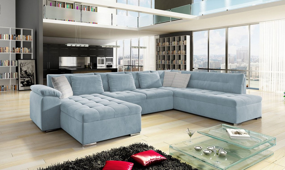 LEONARDO Sectional Sleeper Sofa  left corner   Contemporary   Sectional Sofas   by MAXIMAHOUSE  Houzz