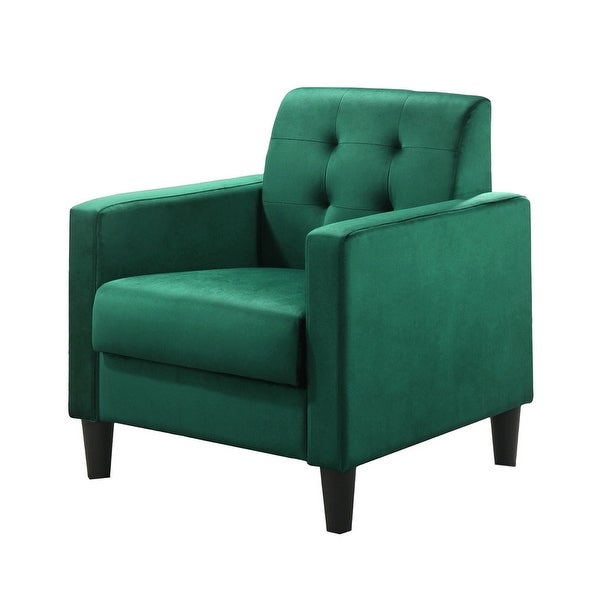 Hale Velvet Accent Armchair with Tufting