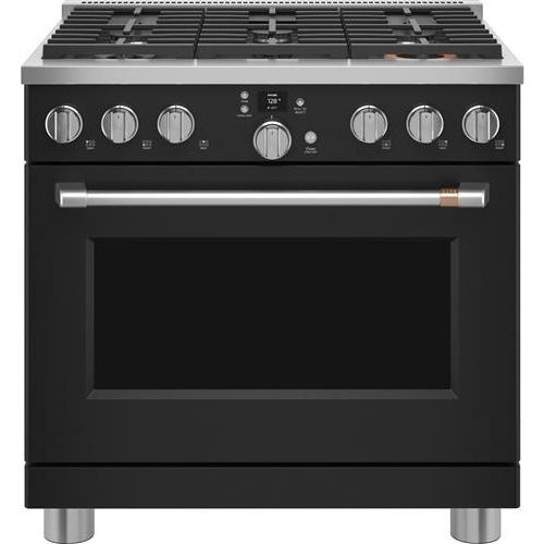 Caf¨¦ 36-inch Freestanding Dual-Fuel Range with 6 Burners C2Y366P3TD1