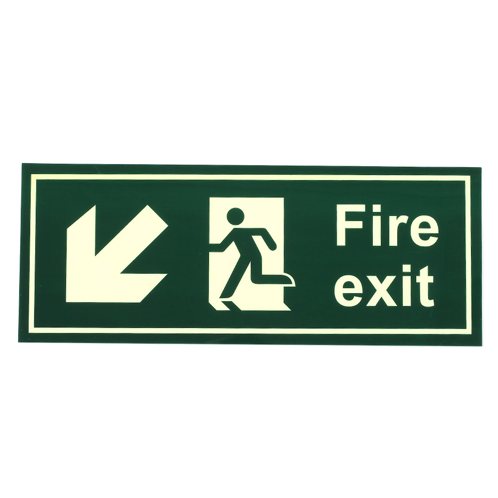 Fire Safety Exit Sign Warning Guidance Signage Luminous For Stairway Hallway Hotel Basement Use  5