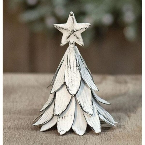 Whitewashed Metal Christmas Tree 5.5