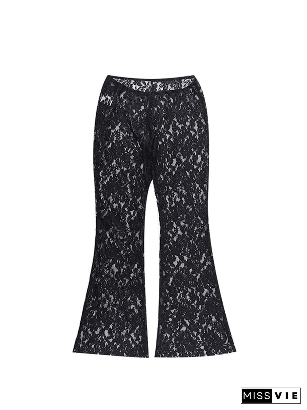 Perspective All Over Lace Flare Leg Pants