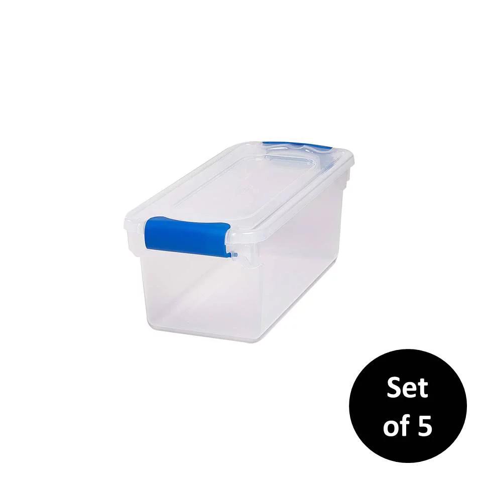 Homz 75qt Latching Plastic Storage Container Clear