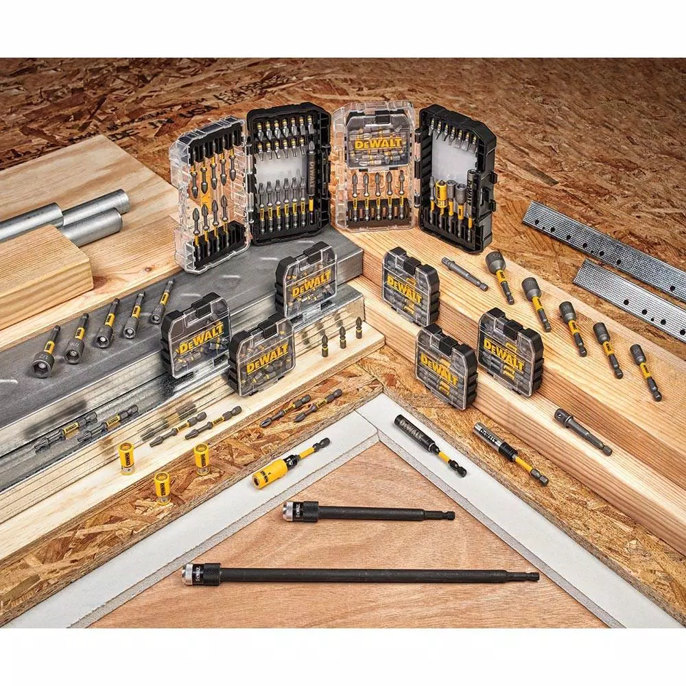 DEWALT MAX IMPACT 2.5 in. #2 Square Bit (15-Piece) with Small Bulk Storage Case with Bonus MAX Impact 6 in. Bit Holder and#8211; XDC Depot