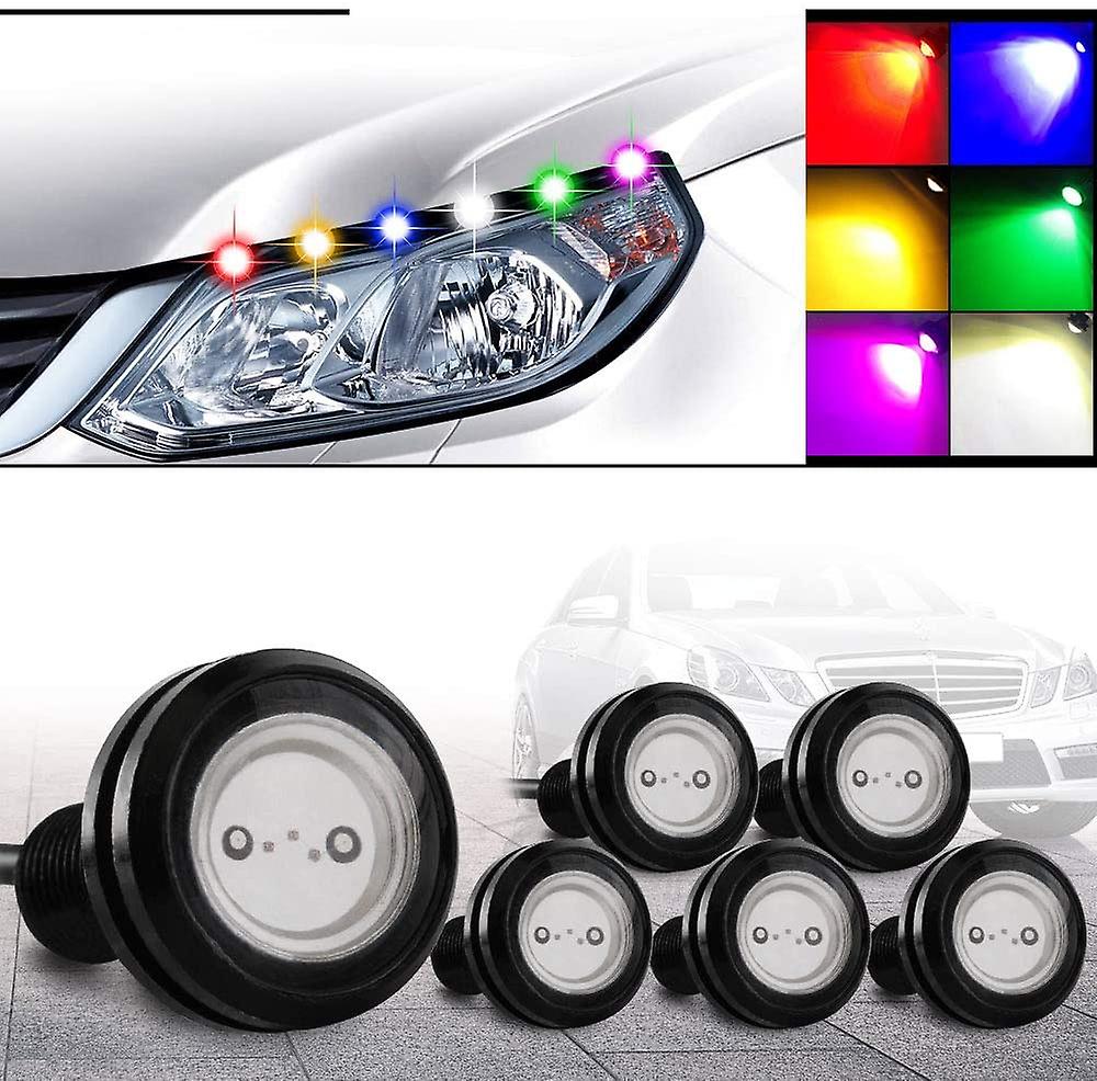 20/10/4/2pcs Dc12v 18mm Eagle Eye Led Light Bulbs 9w Drl Fog Light Daytime Running Lights Car Atv Camper Trunk Motorcycle Marker Lights Lamp Tail Reve