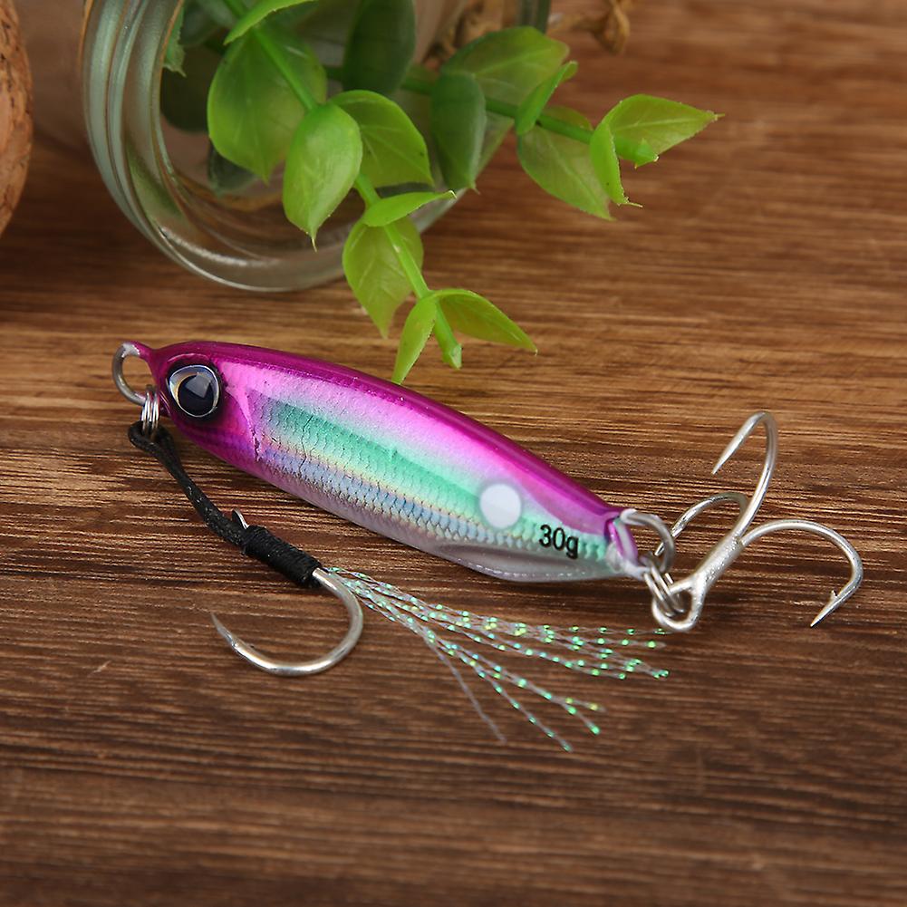 Iron Plate Fish Long Shot Simulation Artificial Metal Lure Bait Sea Fishing Luminous