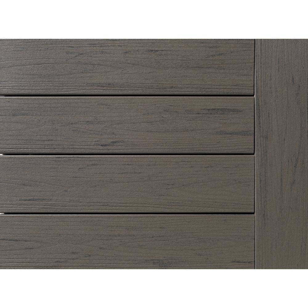 TimberTech Composite Terrain 54 in. x 6 in. x 1 ft. Grooved Silver Maple Composite Sample (Actual: 0.94 in. x 5.36 in. x 1 ft.) SAMP-TC12SM