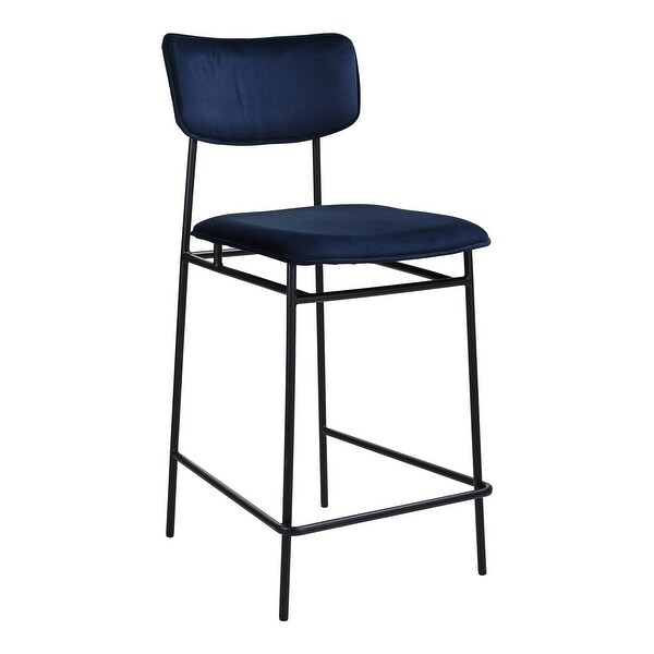 Aurelle Home Sally Modern Iron Frame Upholstered Counter Stool