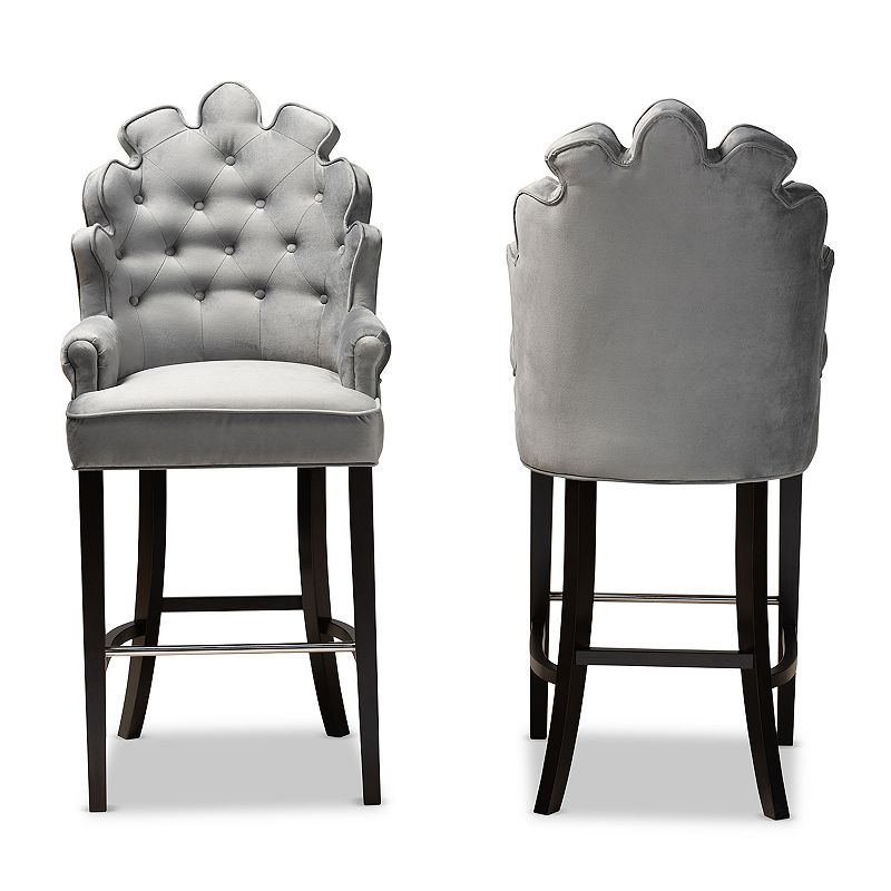 Baxton Studio Chloe Bar Stool 2-piece Set