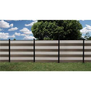 FORTRESS Evolver .71 ft. x 6 ft. Brown Capped Composite Boards for Fence Panel (4-Pack) 34921