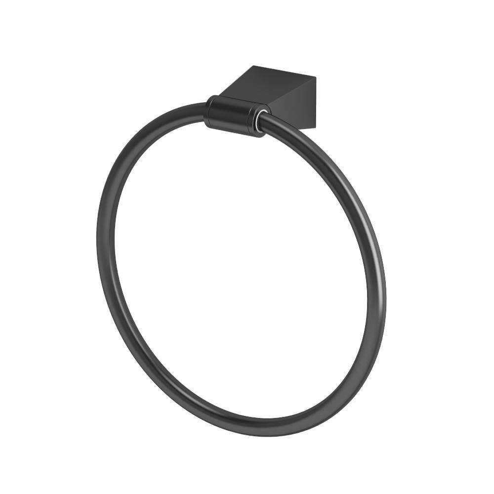 Gatco Bleu Towel Ring in Matte Black 4712MX