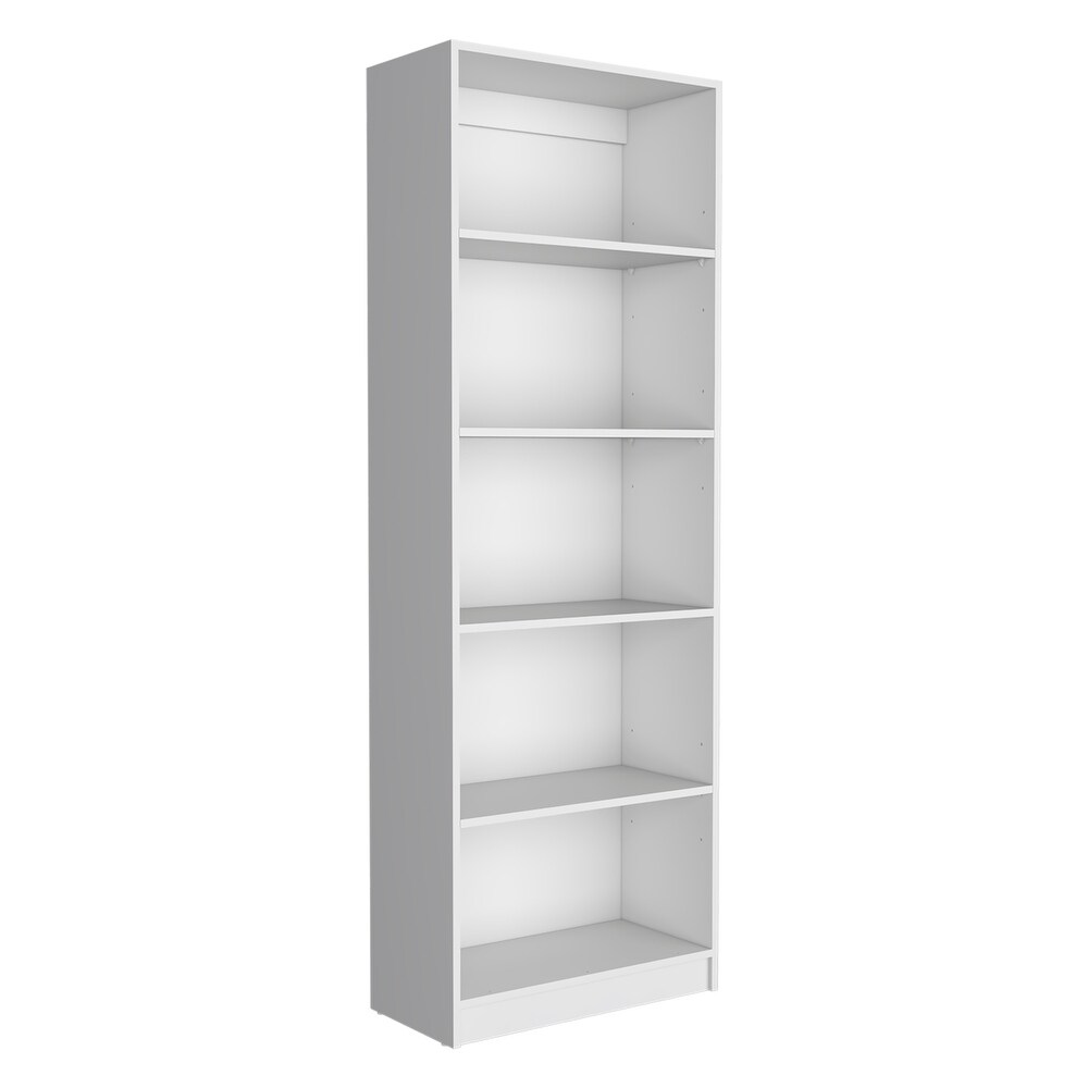 Kenyon Tall 5 Shelf Wide Bookcase Set of 2   N/A