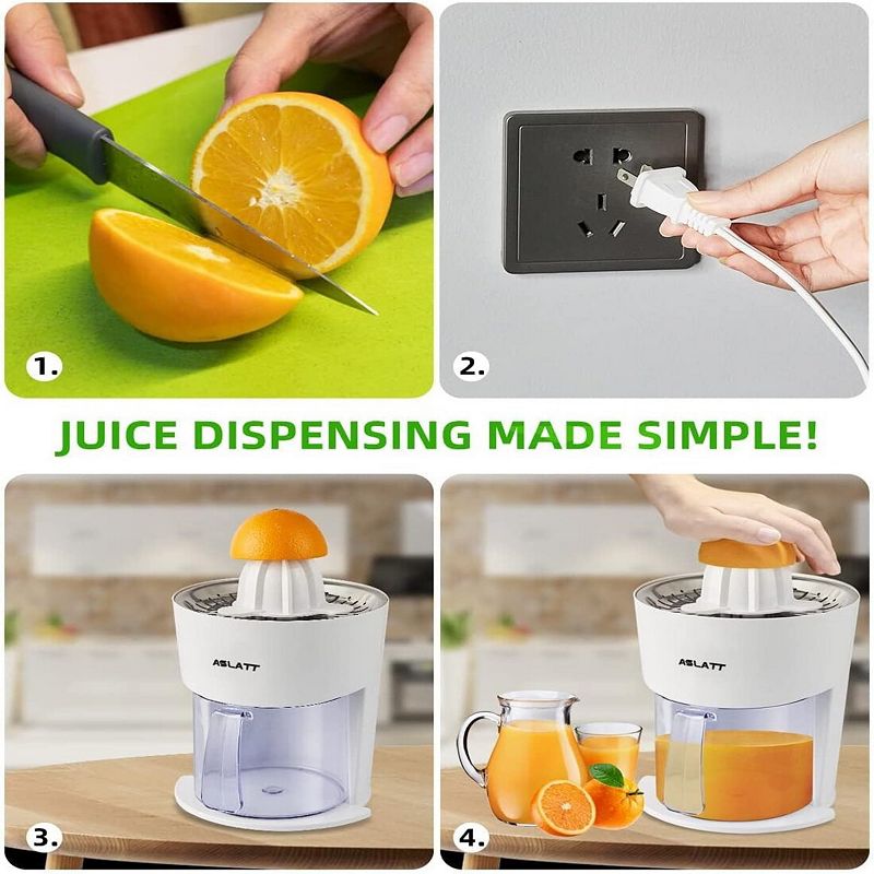 Electric Orange Juicer Citrus Squeezer for Lime Grapefruit， Orange Crush Machine， 28Oz