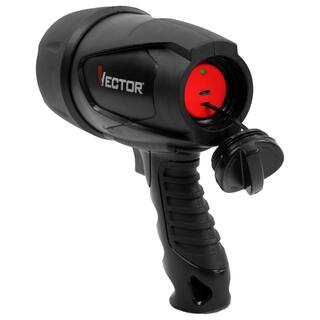 VECTOR 600 Lumen LED Waterproof Handheld Spotlight Rechargeable Includes 120V AC Home Charger and 12V DC Car Charger FL5W10V