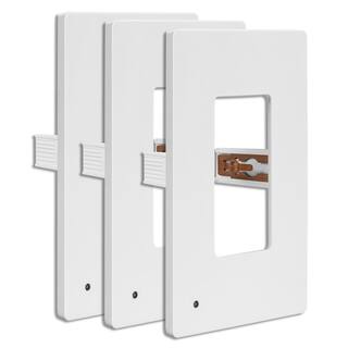 TOPGREENER 1-Gang Screwless Decorator Wall Plate with Nightlight White (3-Pack) TGLSI31M-W-3PCS