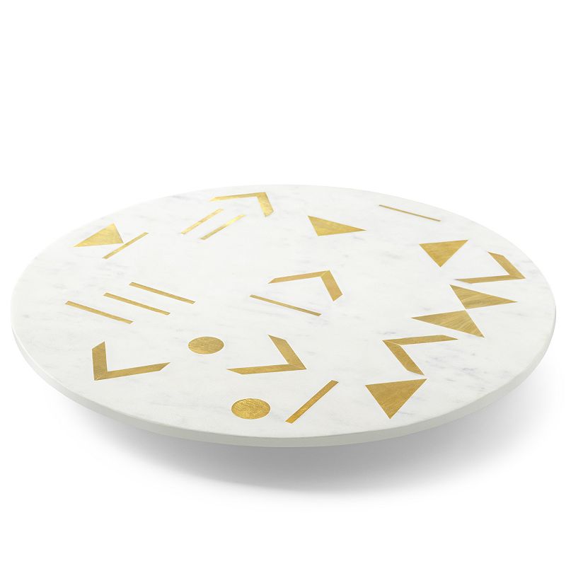 GAURI KOHLI Olympia Marble Lazy Susan 16