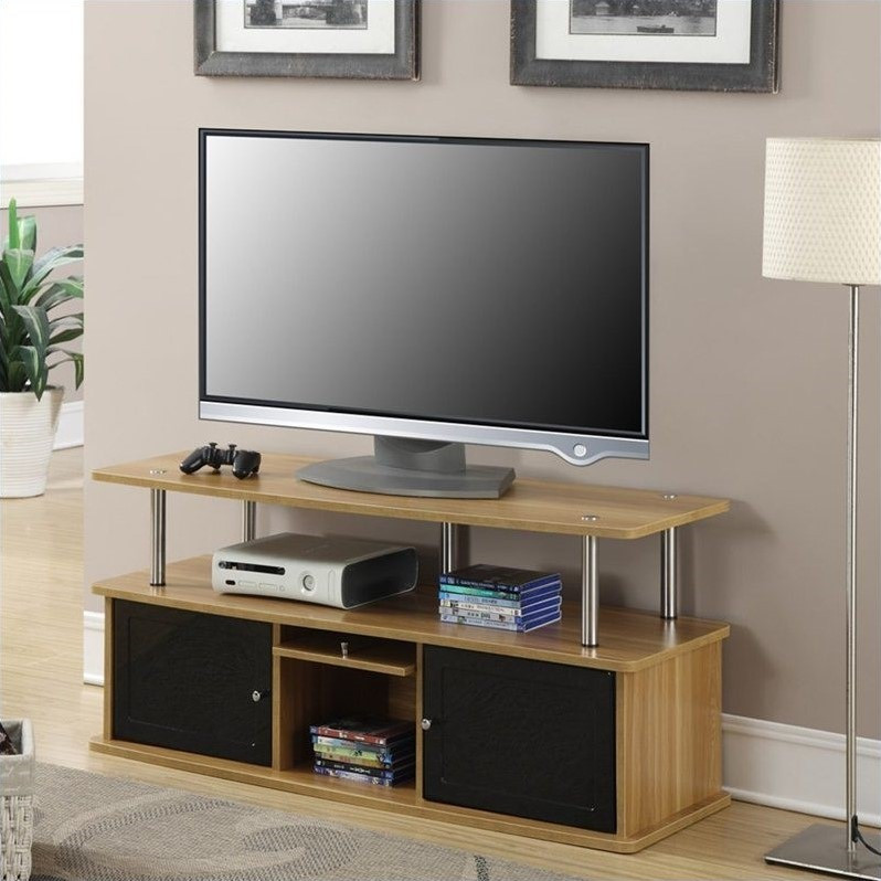 Convenience Concepts Designs2Go 50 quotTV Stand in Gray Wood Finish   Contemporary   Entertainment Centers And Tv Stands   by Homesquare  Houzz