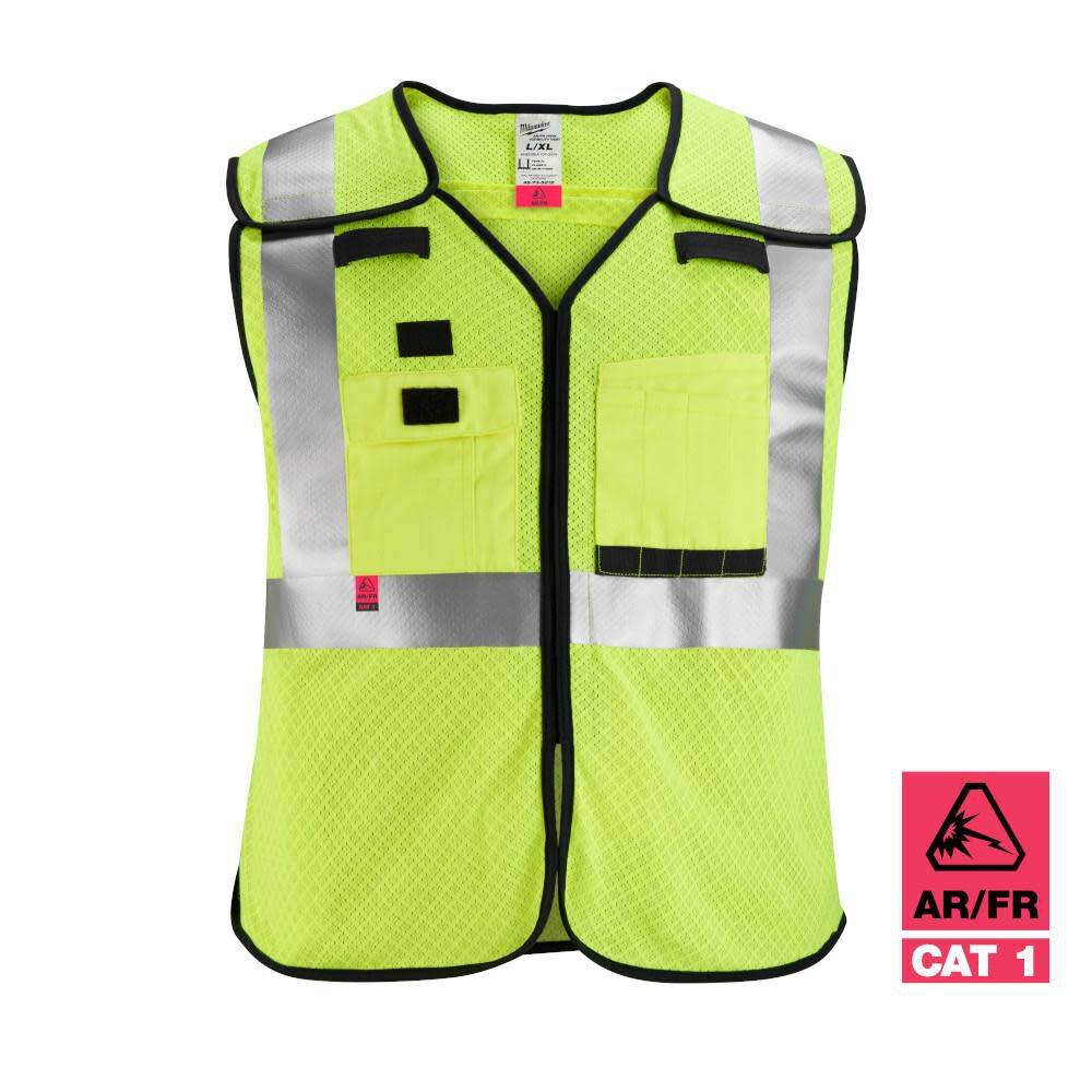 Milwaukee High Vis Safety Vest Class 2 Breakaway AR/FR Cat 1 48-73-5211M910 from Milwaukee