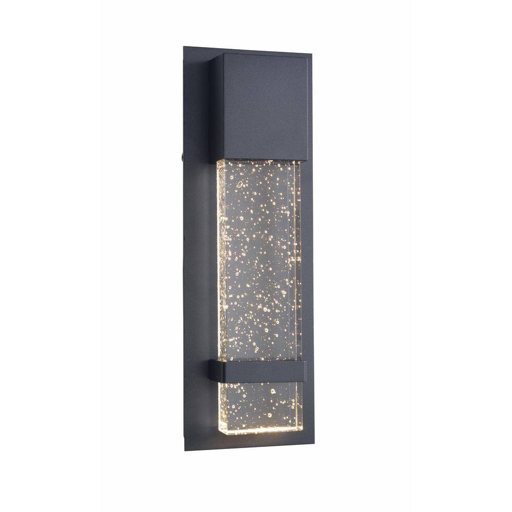 Hampton Bay Caroline Black LED Outdoor Wall Lantern HDP98270