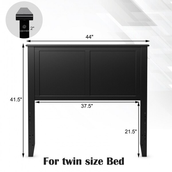 Headboard with Pre-drilled Holes and Height Adjustment - - 36068998