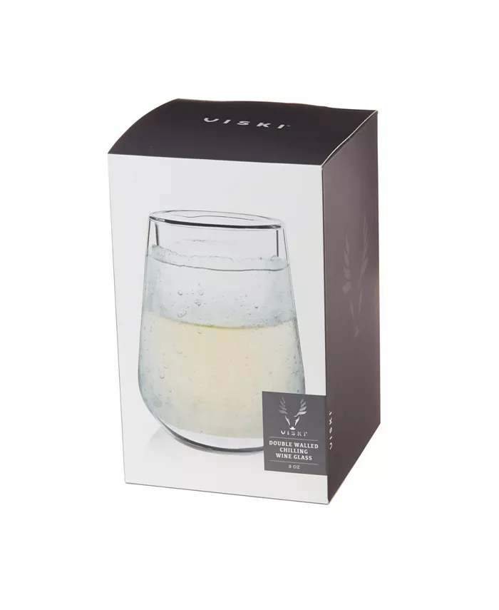 Viski Glacier Double Walled Chilling Wine Glass