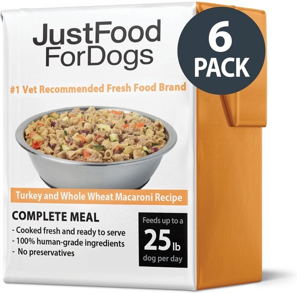 JustFoodForDogs PantryFresh Turkey and Whole Wheat Macaroni Fresh Dog Food