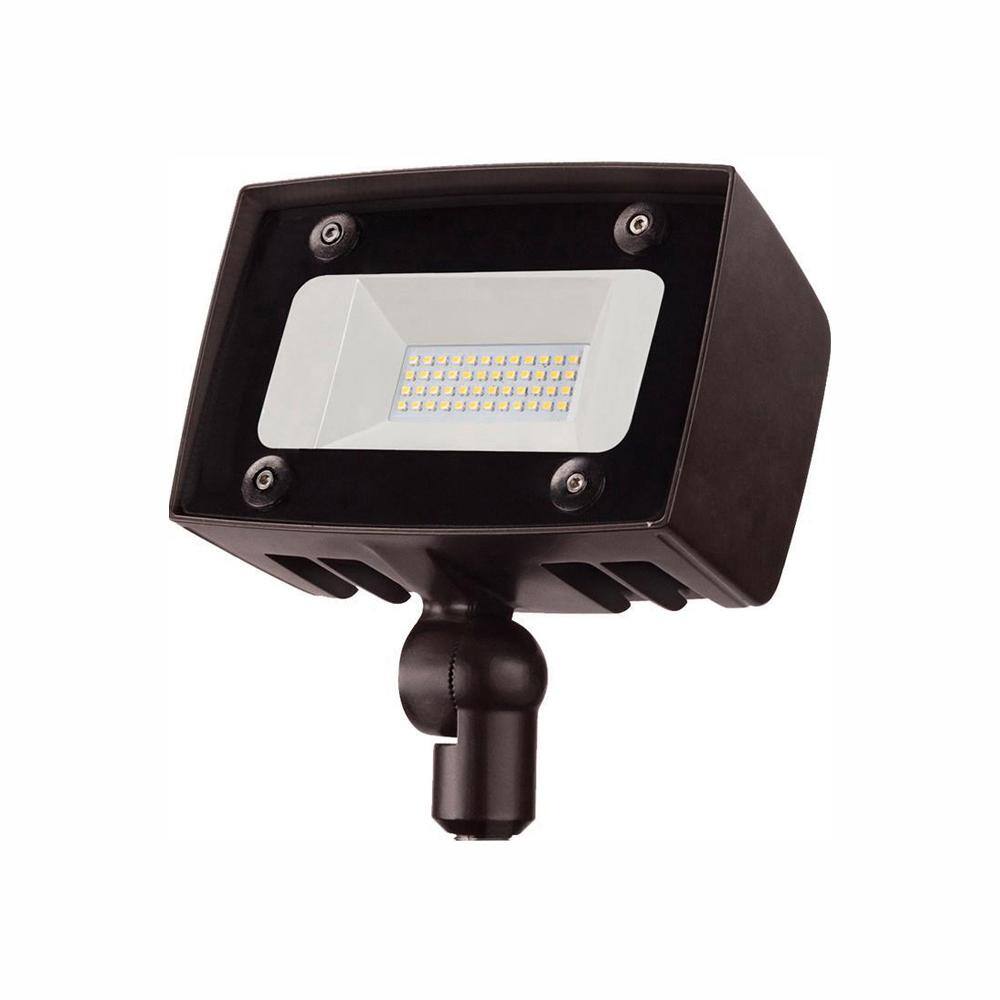 Commercial Electric 150W Equivalent Integrated LED Outdoor Security Flood Light 2000 Lumens PWRF20-4K-BZ