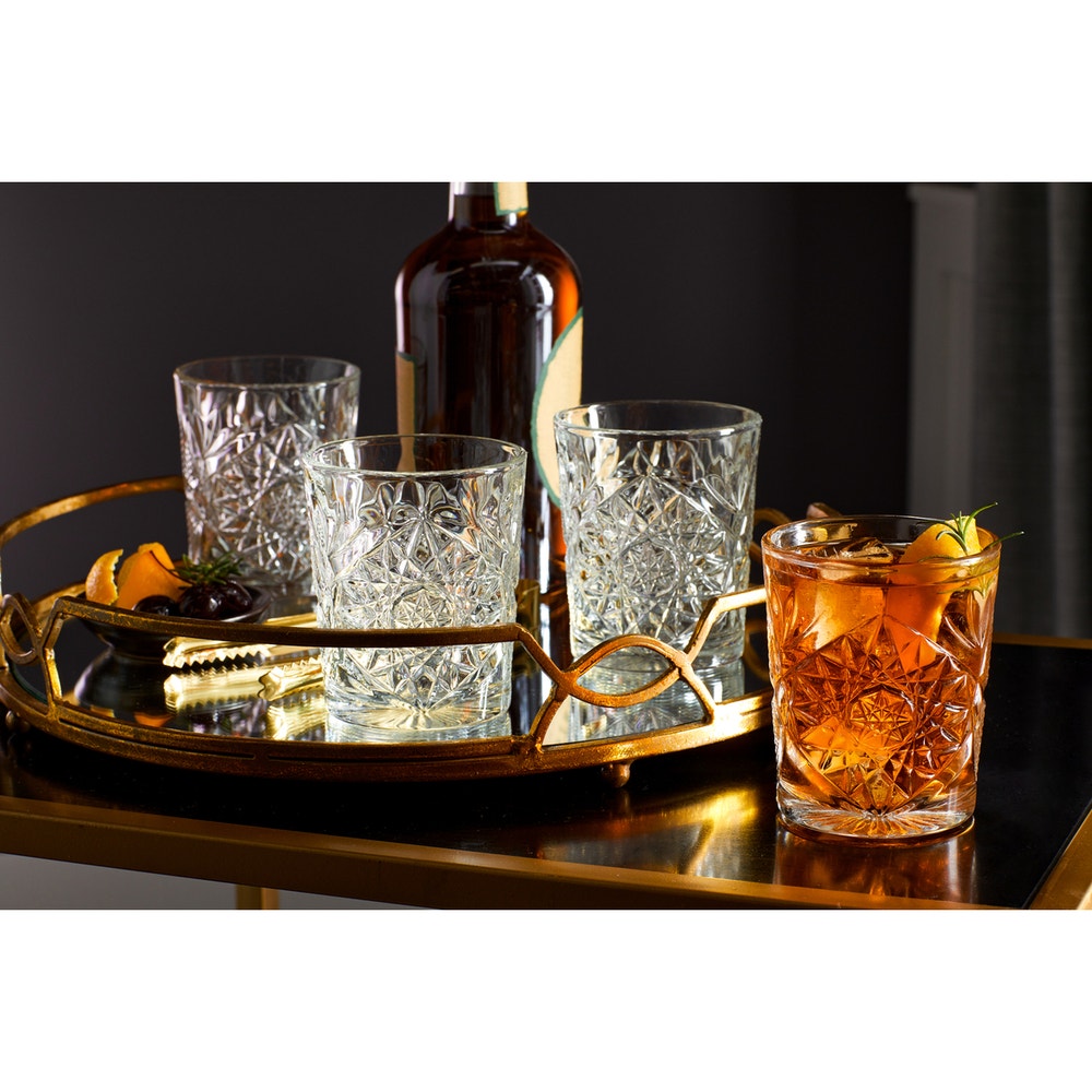 Libbey 5632 Hobstar Double Old Fashioned Glass， 12 oz. Capacity