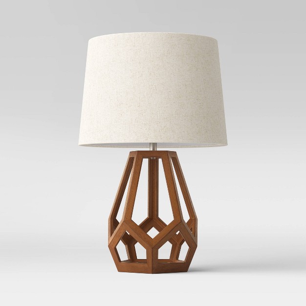 Large Wood Geo Assembled Table Lamp