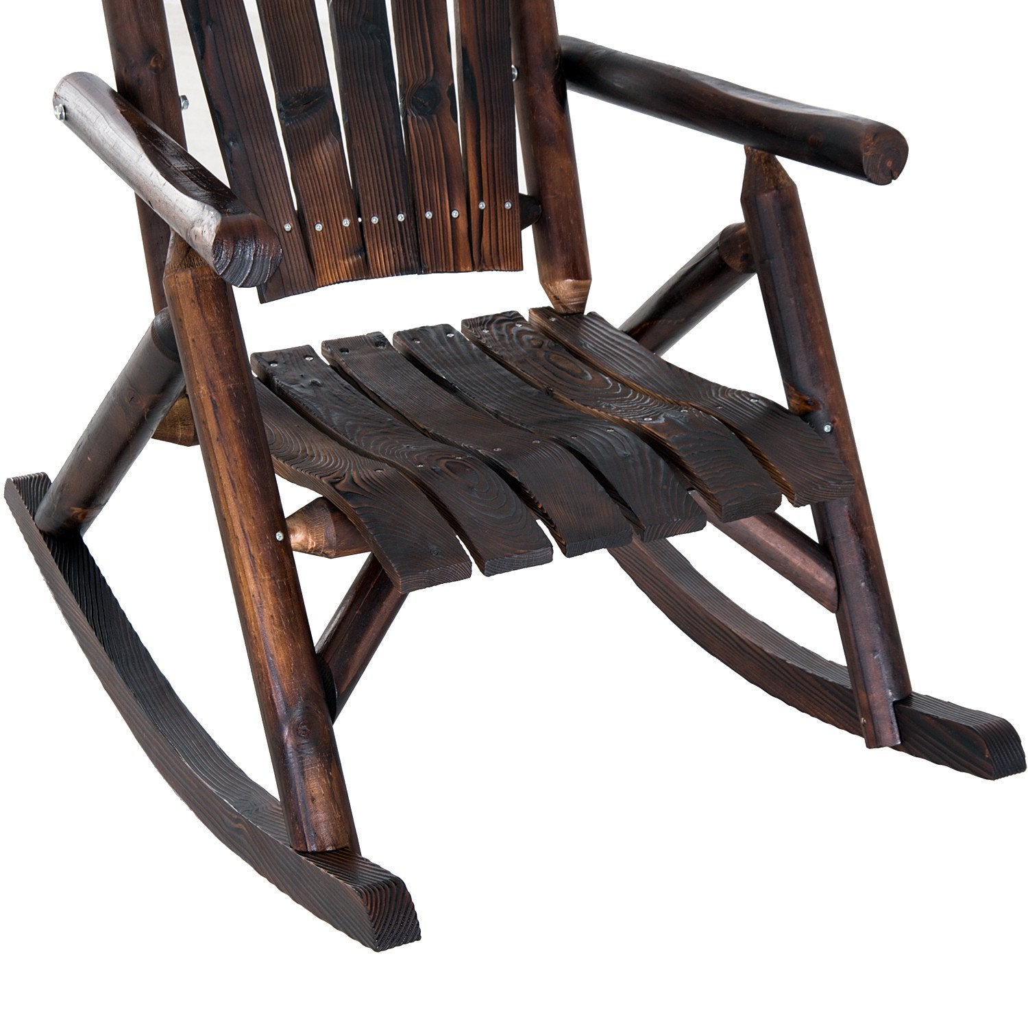 Andoer Outdoor Fir Wood Rustic Patio Adirondack Rocking Chair Furniture