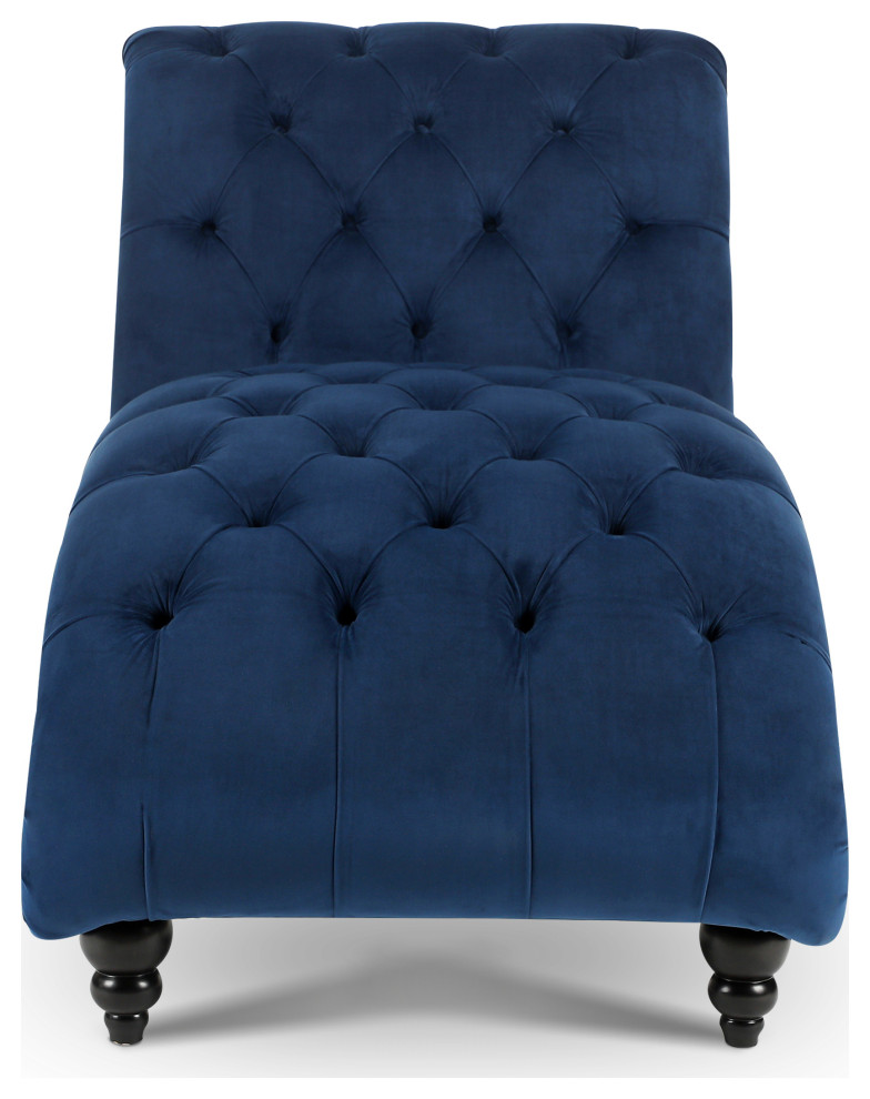 TATEUS Tufted Armless Chaise Lounge   Traditional   Indoor Chaise Lounge Chairs   by TATEUS LLC  Houzz