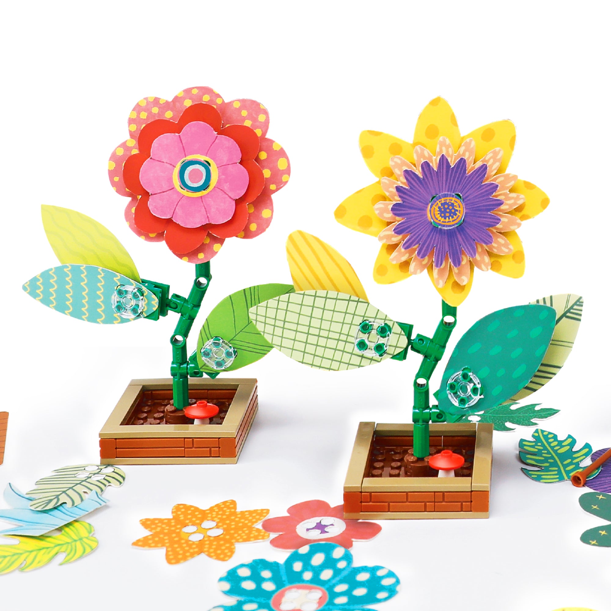 CaDA®Building Block Flower Series Flower Garden Children's Building Sets Model Toy C71022W (230Pieces)