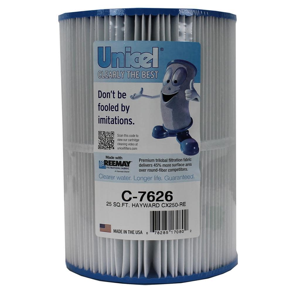 Unicel 7 in. Dia 25 sq. ft. Spa Replacement Pool Filter Cartridge (2-Pack) 2 x C7626