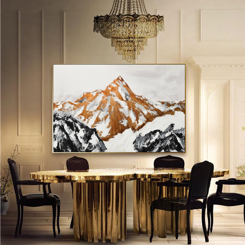 The Golden Mountain Hand Painted Art Painting With Frame 180X120 Cm Soap0072