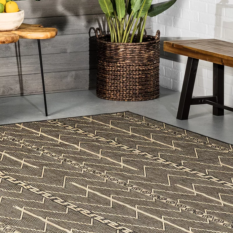 nuLOOM Patricia Banded Indoor Outdoor Area Rug