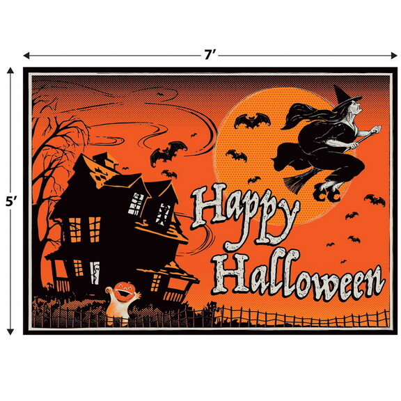 Beistle 00496 Vintage Halloween Fabric Backdrop  5...