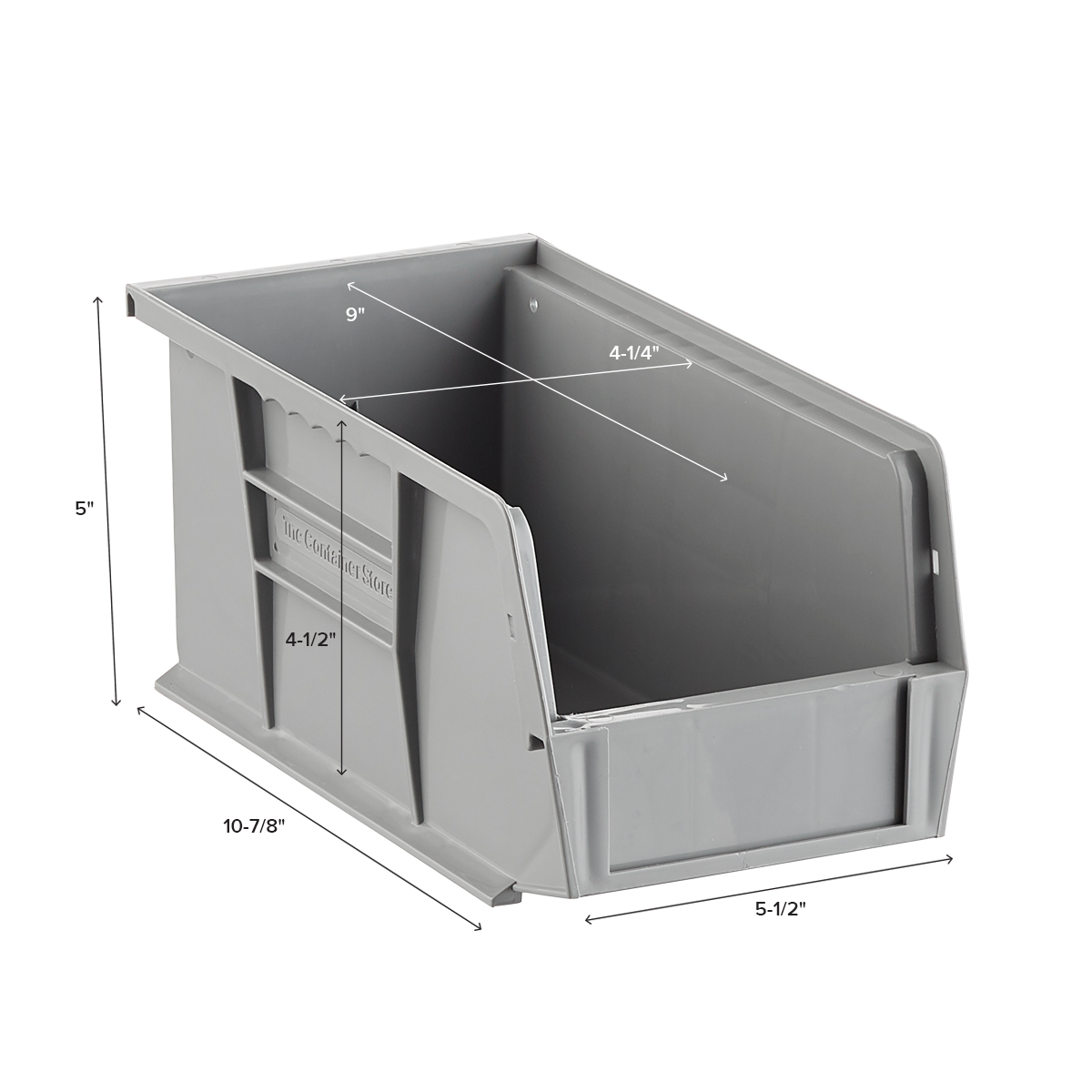 Utility Narrow Stackable Plastic Bins