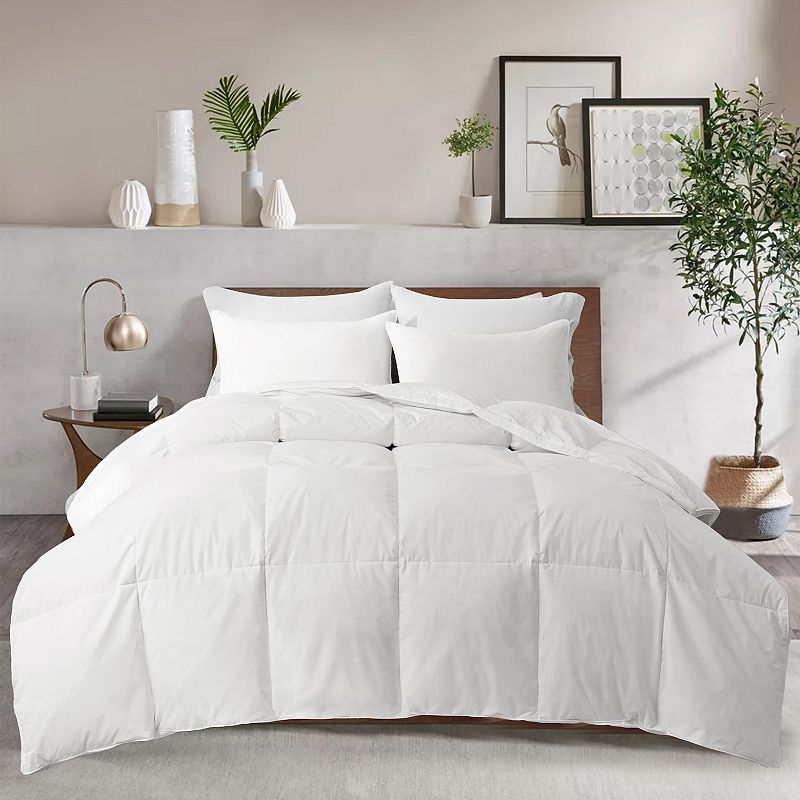 Unikome White Goose Feather and Fiber Comforter Duvet