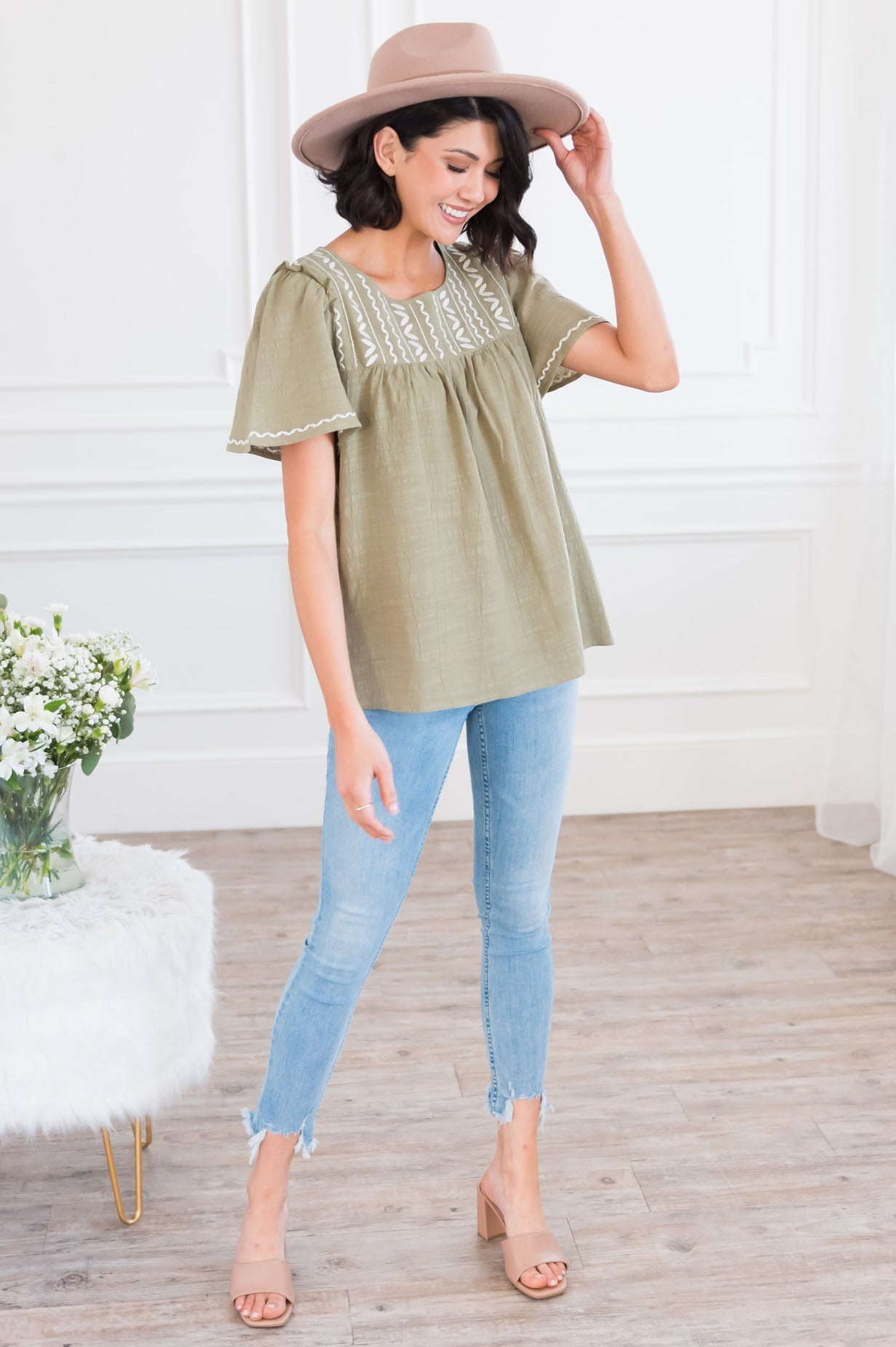 Best Friends For Life Modest Blouse