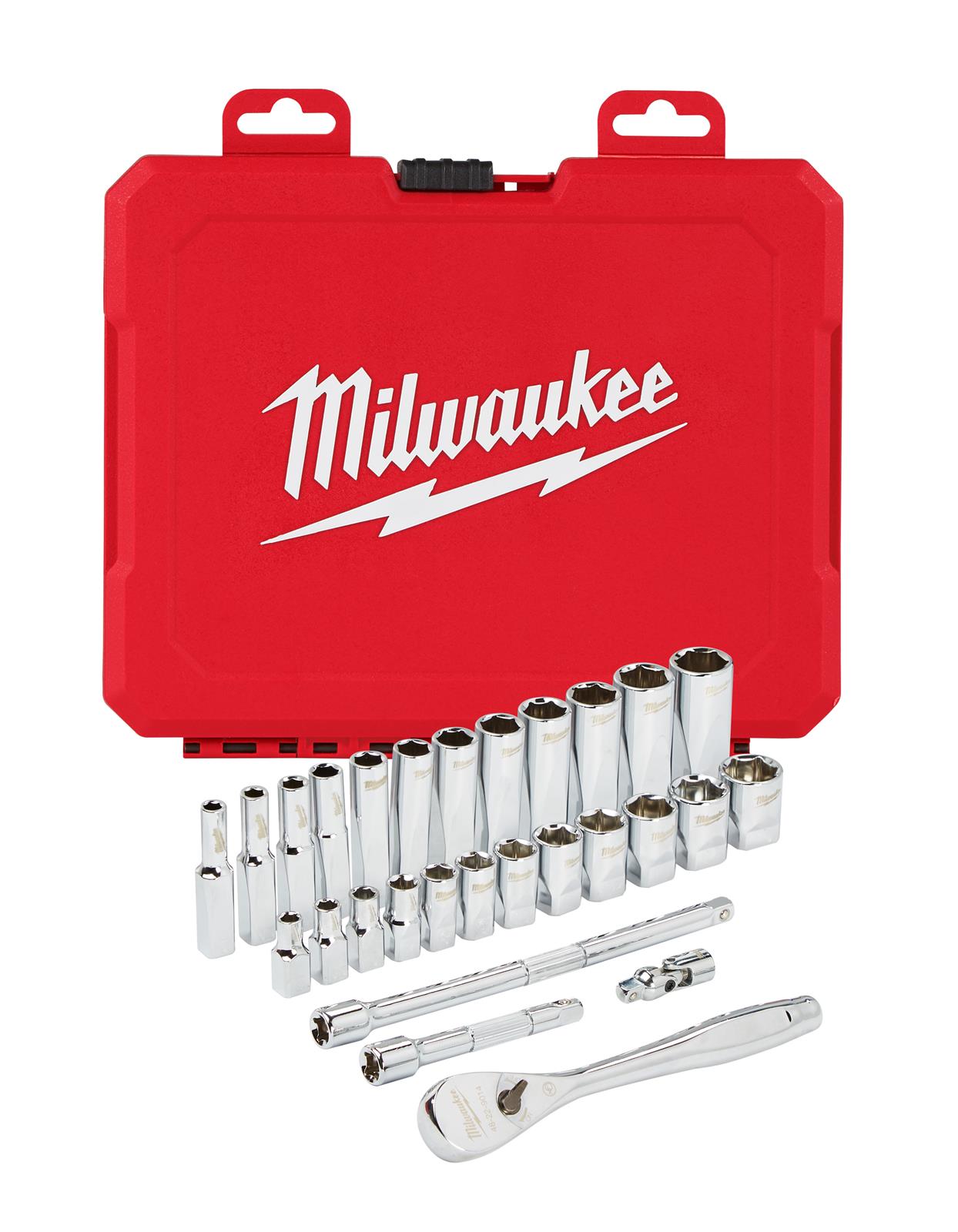 Milwaukee Tool 48-22-9504 Milwaukee 28-Piece Ratchet and Socket Sets