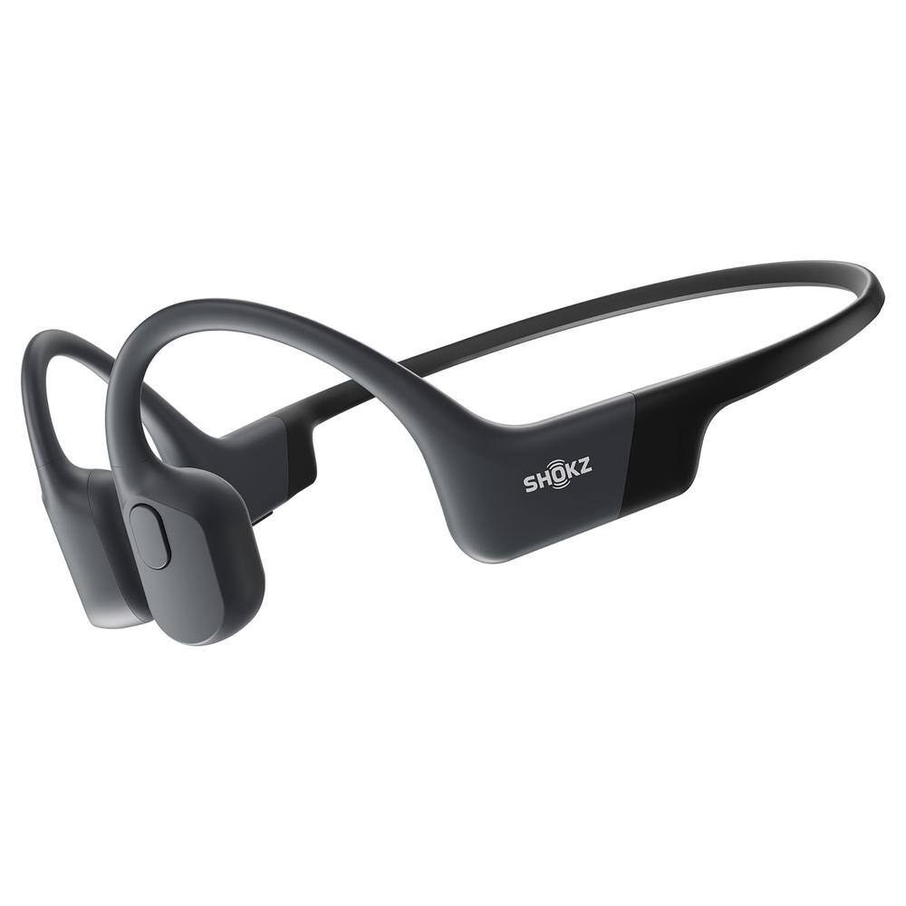 SHOKZ OpenRun Bone-Conduction Open-Ear Sport Headphones with Microphones in Black S803-ST-BK-US