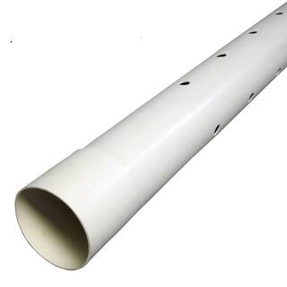 Charlotte Pipe 4 in. x 10 ft. PVC 2729 Perforated Pipe PVC30040P0600HC