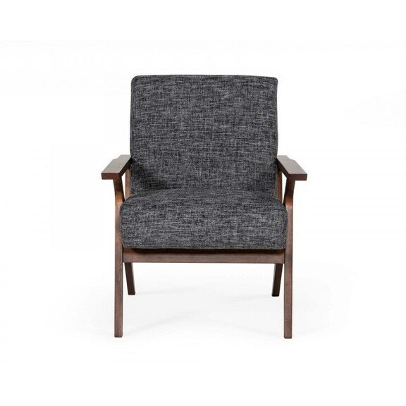 Modrest Candea Mid Century Walnut and Grey Accent ...