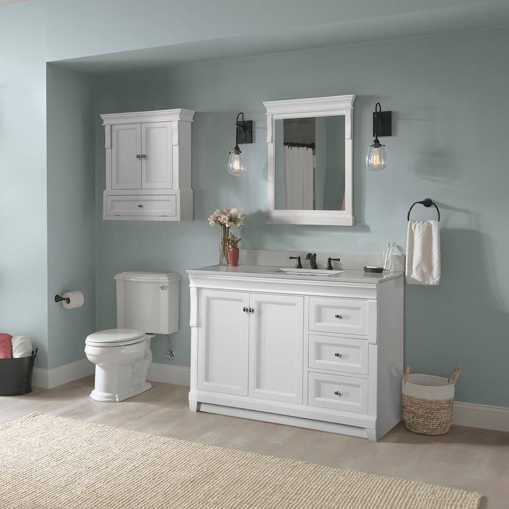 Home Decorators Collection Naples 48 in. W Bath Vanity Cabinet Only in White NAWA4821D