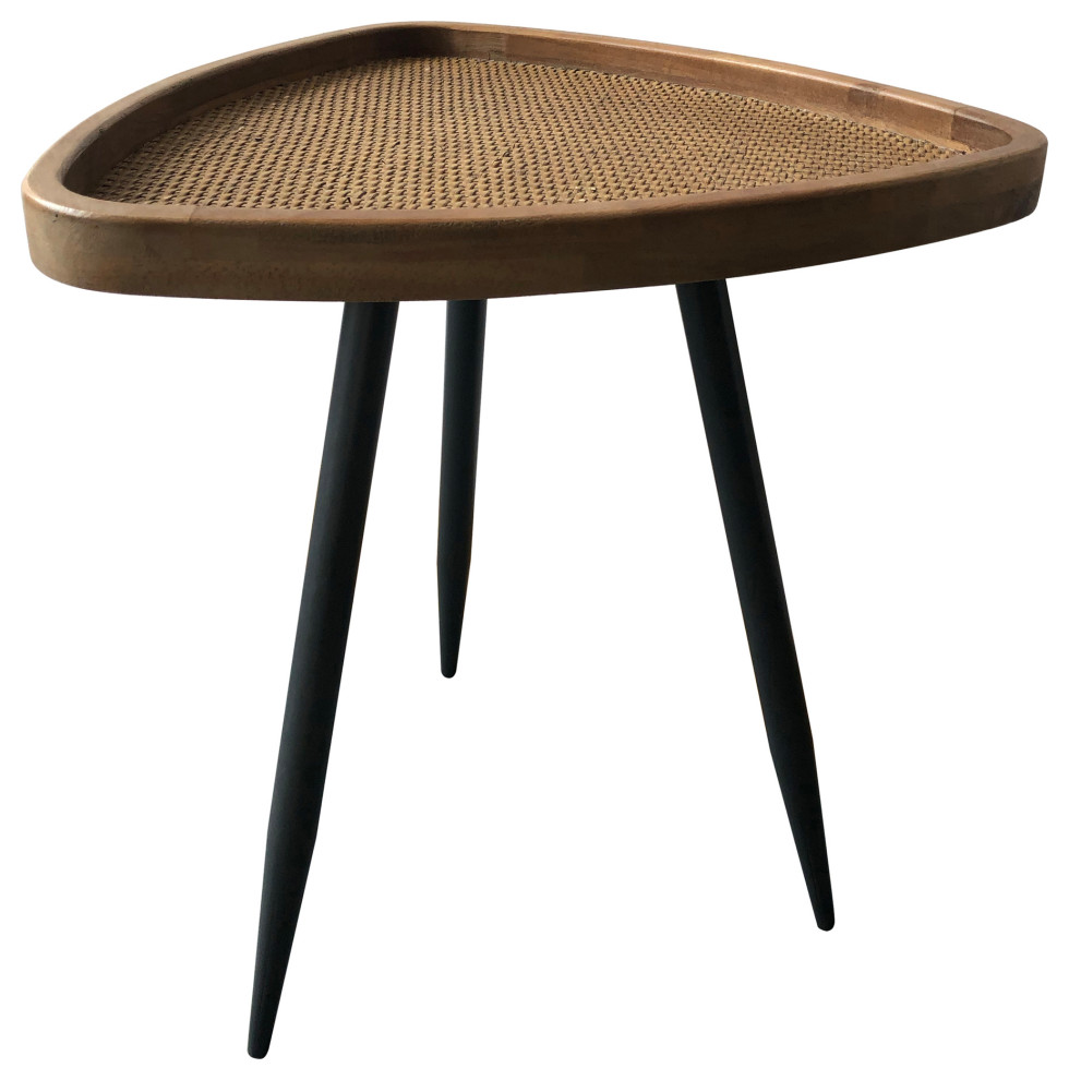 Rollo Rattan Side Table   Tropical   Side Tables And End Tables   by Moe  x27s Home Collection  Houzz