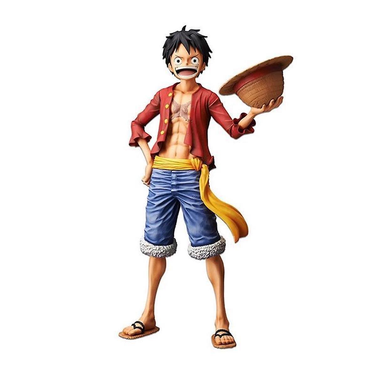 Smiling Straw Luffy One Piece Anime Action Figure Toy Model 28cm