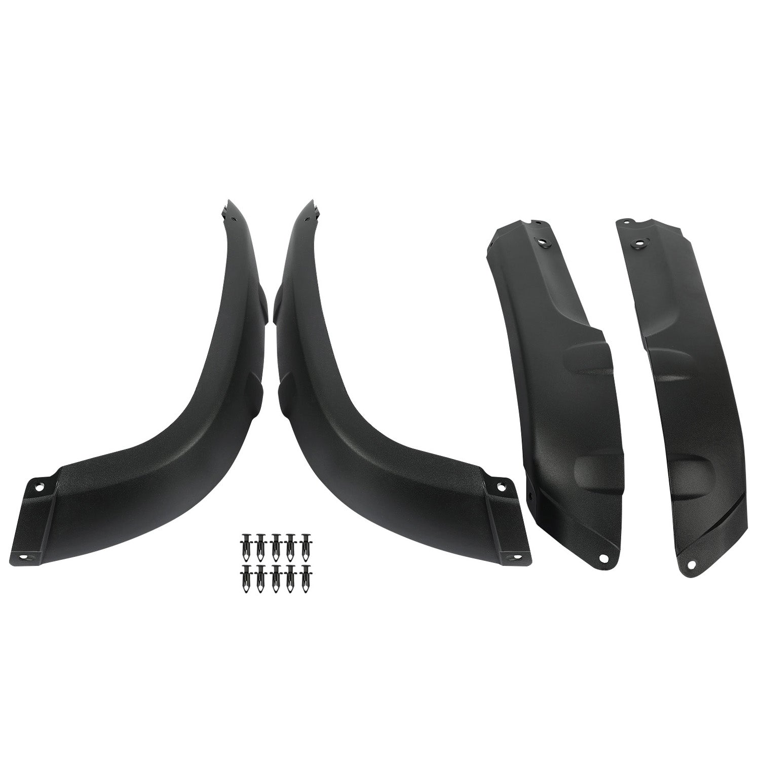 KOJEM Mud Splash Guards Fender Flare Flaps 4Pcs for  05-11 Honda TRX500FE 05-14 TRX500FA Fourtrax Foreman Rubicon 500  Black Plastic